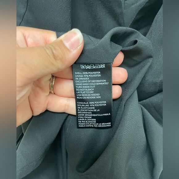 Kimchi Blue Black Notch Front Fit and Flare Mini Holiday Dress Size 6 - Picture 6 of 9